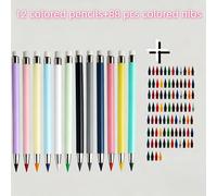 TEMU Set de 100 Lápices Coloridos, Lápices Permanentes, Puntas Reemplazables, Sin Tinta, 22 Colores, HB, Plástico con Alambre de 0.5Mm para Dibujo, , , Material Escolar