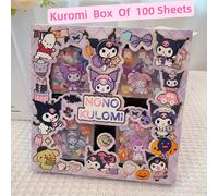 TEMU Set de 100 Pegatinas de Hello Kitty y Kuromi - Calcomanías Impermeables y No Repetidas para Diarios y Botellas de Agua