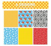 TEMU Set de 12 papeles de regalo con diseño floral de y estampado paisley de vaquero, perfectos para empaquetar dulces y envolver regalos, ideal para fiestas de