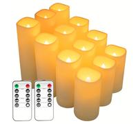 TEMU Set de 12 piezas, Romántico y Adecuado para Decoración Exterior, , Festivales, Etc. | Luces Decorativas Multifuncionales | Iluminación, Velas LED de Varilla a Batería, No Control Remoto