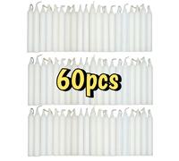 TEMU Set de 20/40/60 velas mini blancas de campana. Velas mini cónicas de mágico, 2" X 0.5" (5Cm X 1.2Cm)