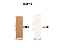 TEMU Set de 200 clips de papel para marcapáginas con bolsa autoadhesiva transparente, cubierta de tarjeta de exhibición de marcapáginas en , herramienta de fabricación de joyería de madera de moda