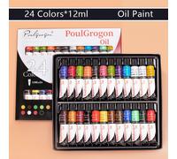 TEMU Set de 24 Colores de Pintura al Óleo | Pinturas al Óleo en Tubo de 12 ml/0.4 Oz, Pinturas al Óleo de para Adultos y Artistas | Variada Suaves y Fáciles de Usar | Saturación, y