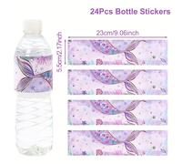 TEMU Set de 24 stickers con temática de , perfectos para decorar botellas de agua de , celebraciones de La como y baby showers
