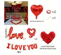TEMU Set de 26 globos "I LOVE YOU" y - Globos de , "I Love You", Globos de Película de Amor y Hueco, 2 Paquetes de , Ideal para Boda, Aniversario, Confesión, , Decoración de San Valentín