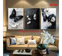 TEMU Set de 3 pósters artísticos planos 2D, con diseño floral y , perfectos para decoración de pared en espacios como salas de estar, dormitorios, oficinas, cocinas y comedores