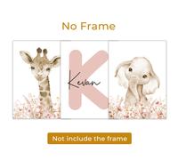 TEMU Set de 3 pósters de personalizados con , 2D , para decoración de pared y hogar, con animales de dibujos animados como y jirafas para la decoración de , el dormitorio y la cocina