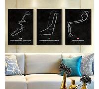 TEMU Set de 3 pósters planos 2D de carreras en - abstracto retro, y inodoras, adecuados para la decoración de , el dormitorio, - Regalo de pared sin