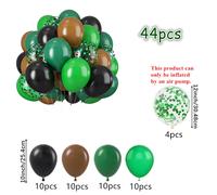 TEMU Set de 44 globos verdes y marrones, que globos de látex verdes y negros con , perfectos para una temática de juegos, de en , baby shower, graduación o decoraciones de