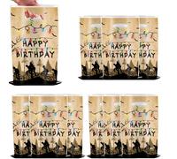 TEMU Set de 50 bolsas de regalo con alfabeto estilo vintage y , con bombillas retro coloridas, perfectas para celebraciones de y artículos para fiestas