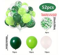 TEMU Set de 52 Globos en Verde y | Verde , Verde y Globos de Látex con , Perfectos para Fiestas de , Baby Showers y de en , Halloween, Decoraciones Navideñas