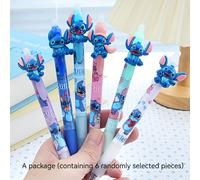 TEMU Set de 6 bolígrafos de gel azules borrables de Disney Stitch, retráctiles con punta de 0.5 mm, perfectos para y entusiastas de la papelería