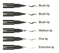 TEMU Set de 6 pinceles de caligrafía con detalles dorados, agarre ergonómico para escritura de punta - de almacenamiento, ideal para artistas y