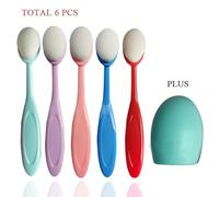 TEMU Set de 6 pinceles de cerdas suaves y coloridas para pintar y decorar, ideales para hacer tarjetas y manualidades artísticas
