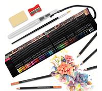 TEMU Set de 72 Lápices de Acuarela con Sacapuntas, , , Lápices de Acuarela, Lápices de Dibujo para Artistas, Suministros para , Set de Lápices para Pintar y Colorear