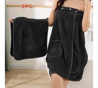 TEMU Set de baño que una toalla sin tirantes, un gorro para el cabello, un albornoz de mujer, un vestido envolvente moderno y un juego de toallas de dos piezas