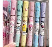 TEMU Set de Bolígrafos Fluorescentes de Marca para - 6 piezas, Resaltadores Multicolor, con Hello Kitty y , Punta , Marcadores Multifuncionales, para Mayores de 14 Años, para Notas y Resaltar