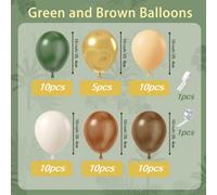 TEMU Set de Decoración de Globos de Marrones - de Látex Verde, Dorado y Marrón - Camuflaje , Marrón , Café, Dorado , de , Adecuado para Caza en , Decoración de de Caza en , Decoración de Bautizo