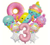 TEMU Set de Globos de Helado de Caramelo - Decoración de para y Aniversarios, Globos de Aluminio, Decoraciones Navideñas, Decoración de Navidad