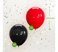 TEMU Set de globos rojos y negros, globos de látex, decoraciones festivas para fiestas, decoraciones para de San Valentín y Año