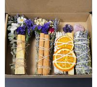 TEMU Set de Incienso Artesanal con Lavanda, , , Madera y Cristales, Ideal para Regalos Navideños y Decoración del Hogar