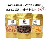 TEMU Set de Incienso Premium de 3 Piezas: Incienso, y Resina de Pino, Resina Natural | para Meditación, Yoga, del Aire, Decoración del Hogar, Combinación de Naturales