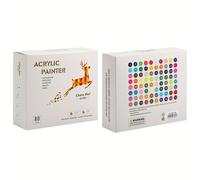 TEMU Set de Marcadores Acrílicos de Punta y de 12/24/36/48/60/80 Colores, Ideal para Pintar en Piedras, Lienzos, , Tela, Vidrio, Plástico, Cerámica, DIY, Pascua, y Creaciones Artísticas