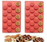 TEMU Set de Moldes de Silicona para , 2 piezas/Set de 18 Cavidades Mini Moldes de Silicona para , Moldes Antiadherentes para Hacer Galletas, Pasteles y Chocolate para Hornear
