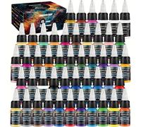 TEMU Set de Pintura para Aerógrafo de 45 Colores Diluyentes. Pinturas Acrílicas para Usar, Fórmula a Base de Agua. para Artistas y Principiantes. 48 Botellas en Total (0.34 Fl.Oz/10Ml )