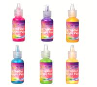 TEMU Set de pinturas acrílicas que en - 6 colores neón vibrantes para , manualidades y proyectos de bricolaje en madera, tela, , cuero y piedra - 30 ml para manualidades y material de pintura