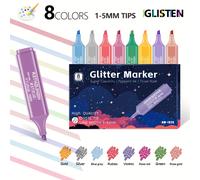 TEMU Set de Resaltadores Metálicos de 8 Colores, Rápidos y a Prueba de Manchas, Pluma Cómoda y para Diarios, Notas,