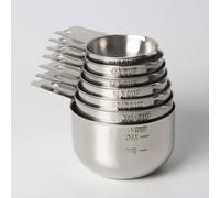 TEMU Set de tazas medidoras, tazas medidoras de acero inoxidable, tazas medidoras de grado alimenticio para cocinar y hornear en la cocina (Set de 7) Accesorios de cocina