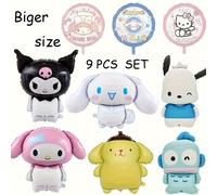 TEMU Set of 9 Sanrio Series Balloons Featuring Kuromi, Melody, for Cinnamoroll, for , for Hello Kitty, Clownfish, And Cartoon Aluminum Foil Balloons for Party Events.