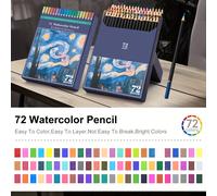 TEMU Set Profesional de 72 Lápices de Acuarela para , que Resultados de Impresionantes, Ya sea Usados Húmedos o . para Libros de Colorear para Adultos y Diseñado para Artistas Serios