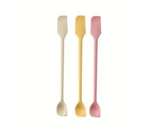 TEMU SHAON 3 piezas Mini cucharas multifuncionales de mango largo y cabeza, cucharas de de silicona, batidores de silicona - Espátulas para queso y , herramientas para extender crema de ensalada