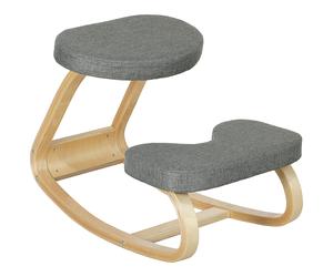 TEMU Silla de HOMCOM, silla de madera ergonómica mecedora, silla de para oficina en casa, mejora la postura, dolor de espalda,