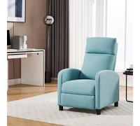 TEMU Silla de Ocio, Reclinable con Reposapiés, Silla Individual con Respaldo Ajustable para , Sillón de TV con Función Reclinable para Sala o Dormitorio, Lino