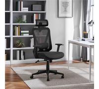 TEMU Silla de Oficina Costoffs, Silla Ejecutiva con Malla, Reposacabezas Ajustable y Soporte Lumbar para Oficina/Estudio/