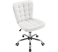 TEMU Silla de oficina ergonómica Costoffs, silla de escritorio regulable, taburete de maquillaje, silla ejecutiva, silla de oficina en casa, silla tapizada con ruedas