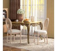 TEMU Sillas de comedor HOMCOM 2piezas Set, silla de cocina con respaldo, silla tapizada con de lino, de ratán, silla de comedor con patas de madera para cocina, , crema blanca