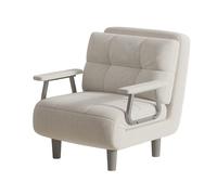 TEMU Sillón Convertible, Sofá Cama y Tumbona con Posiciones Ajustables para el Respaldo y el Cojín de Asiento, de Tela de . para Dormitorios, Salas de Estar y Apartamentos.