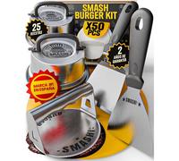 TEMU SMASHI® Smash Burger Kit Piezas Profesional Acero Inoxidable 304 EU Alimentos | Prensa Hamburguesas Smasher Tratamiento Antiadherente | El Auténtico Kit Smash Burger