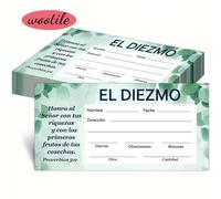 TEMU Sobres españoles para diezmos y ofrendas de la de 6.3 x 3.2 pulgadas, sobres de efectivo en español para diezmos y ofrendas, 50 unidades