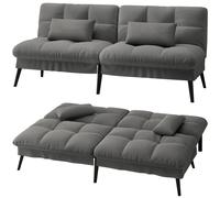 TEMU Sofá cama sofá con función de dormir, cubierta futón sofá plegable, sofá cama, sofá , sofá cama de invitados, sofá de 3 plazas, con respaldo de tela ajustable