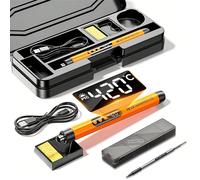TEMU Soldador inalámbrico USB con pantalla digital, control de de 5 niveles, fácil de usar, para soldadura y reparaciones de bricolaje en el hogar, kit de herramientas de soldadura con automático