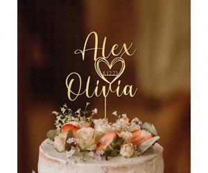 TEMU Sombrero acrílico personalizado para pastel de boda con texto personalizado para del Memorial, sombrero acrílico para pastel para decoración de de boda