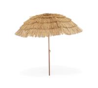 TEMU Sombrilla Exterior 200 cm, Sombrilla Hawai Jardin/Playa paja con mastil de acero madera, para Jardin, , Playa con UV50+, estilo tropical