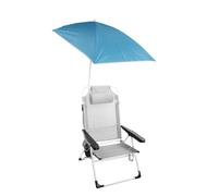TEMU Sombrilla tipo vela Pincho para silla de playa reclinable o tumbona con UPF50, inclinacion ajustable 360°, y portatil, ideal para camping, jardin, piscina y pesca