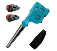 TEMU Soplador de hojas inalámbrico de 18V con batería, mini soplador de hojas con 2 baterías de 3000mAH y 1 cargador, de hojas de 18V a batería para el cuidado del , patio, soplado de hojas y nieve