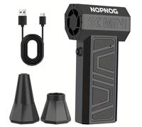 TEMU Soplador Turbo Inalámbrico para Nieve y Hojas, con 4 Velocidades Ajustables, un Ventilador Jet de 130,000 RPM, Carga Tipo-C y Diseñado para Accesorios de Coche para Limpiar Nieve